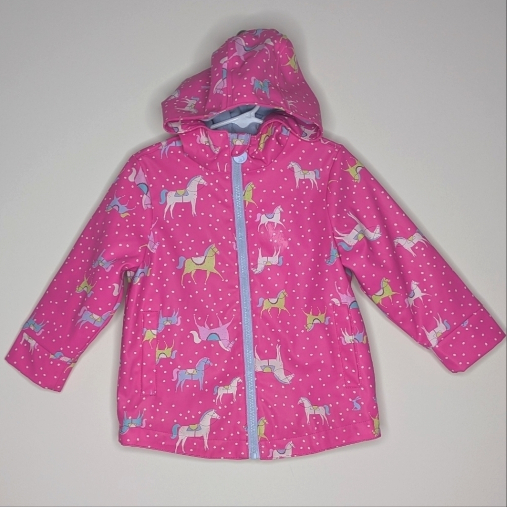 Joules Horse Equestrian Fleece Lined Coat Raincoat 2